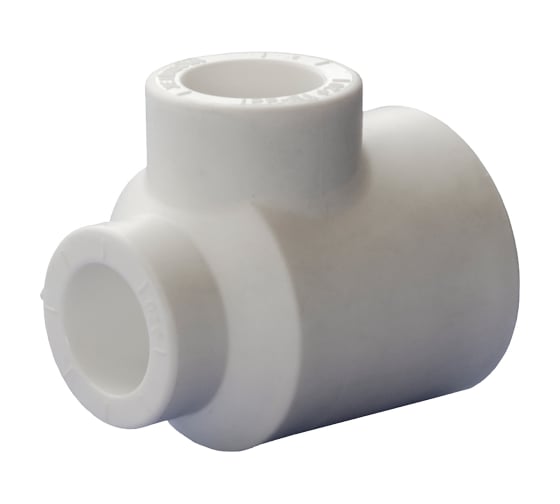Изображение товара Тройник переходной Политэк 32/20/25 PPRC (белые) 9300322025
