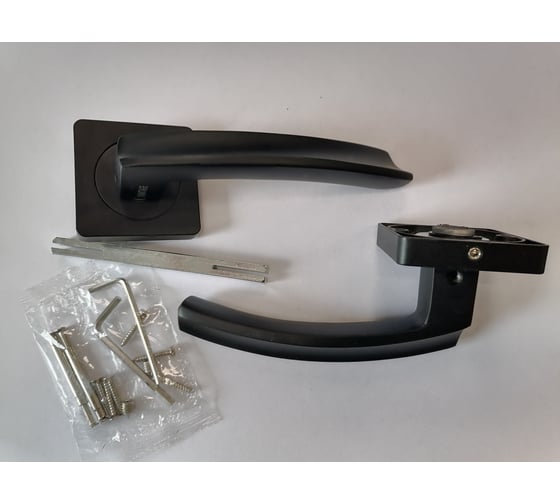 Изображение товара Ручки дверные алюминиевые Вантаж черный V11BL AL