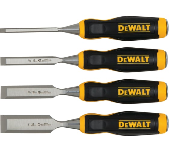 Изображение товара Набор стамесок DEWALT 4 шт, 6, 12, 18, 25 мм DWHT0-16063