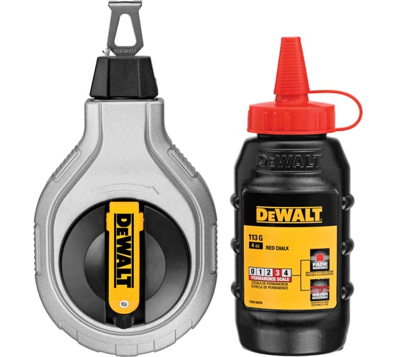 Изображение товара Разметочный шнур DEWALT 6:1 + красный меловой порошок DWHT47408-0