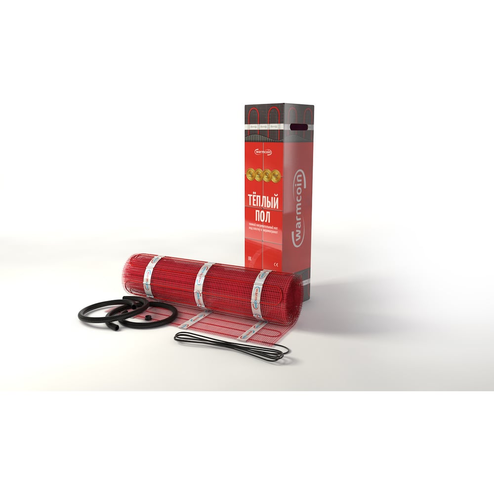 Изображение товара Нагревательные маты Warmcoin ST PREMIUM TEFLON двухжильные 150Вт/м2, 1.5м2 для под плитку и стяжку
