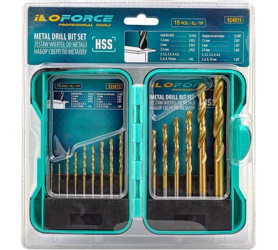 Изображение товара Сверла по металлу, набор 15 шт iLOFORCE IF-924U15(60697)