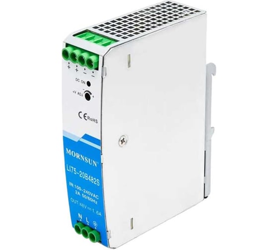 Изображение товара Преобразователь на DIN рейку MORNSUN AC/DC LI75-20B48R2S 3976832