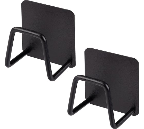 Изображение товара Набор держателей для губки Рыжий кот BHB-6, 5x5х3 см, нержавеющая сталь, 2 шт, черный 108197