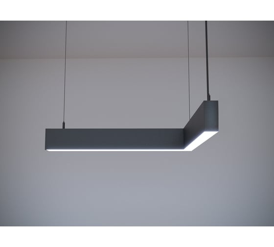 Изображение товара Светильник светодиодный MODALINE подвесной угловой P37 угловой A90 (0.5м_.05м, 22Вт, 3000К, черный) MLP3750B23.A90