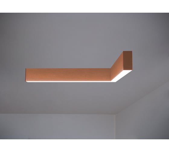 Изображение товара Светильник светодиодный MODALINE накладной угловой N37 угловой A90 (1м_1м, 44Вт, 3000К, коричневый) MLN37100BR23.A90