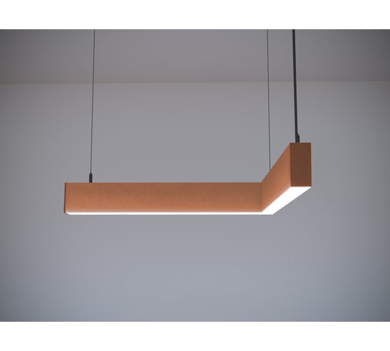 Изображение товара Светильник светодиодный MODALINE подвесной угловой P37 угловой A90 (0.75м_0.75м, 33Вт, 3000К, коричневый) MLP3775BR23.A90