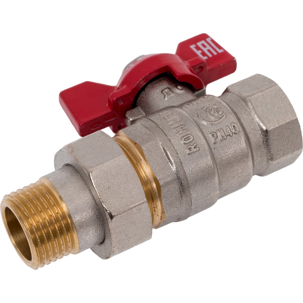 Изображение товара Кран шаровой с американкой ROMMER RBV-0005-2510215 1/2 дюйма для воды