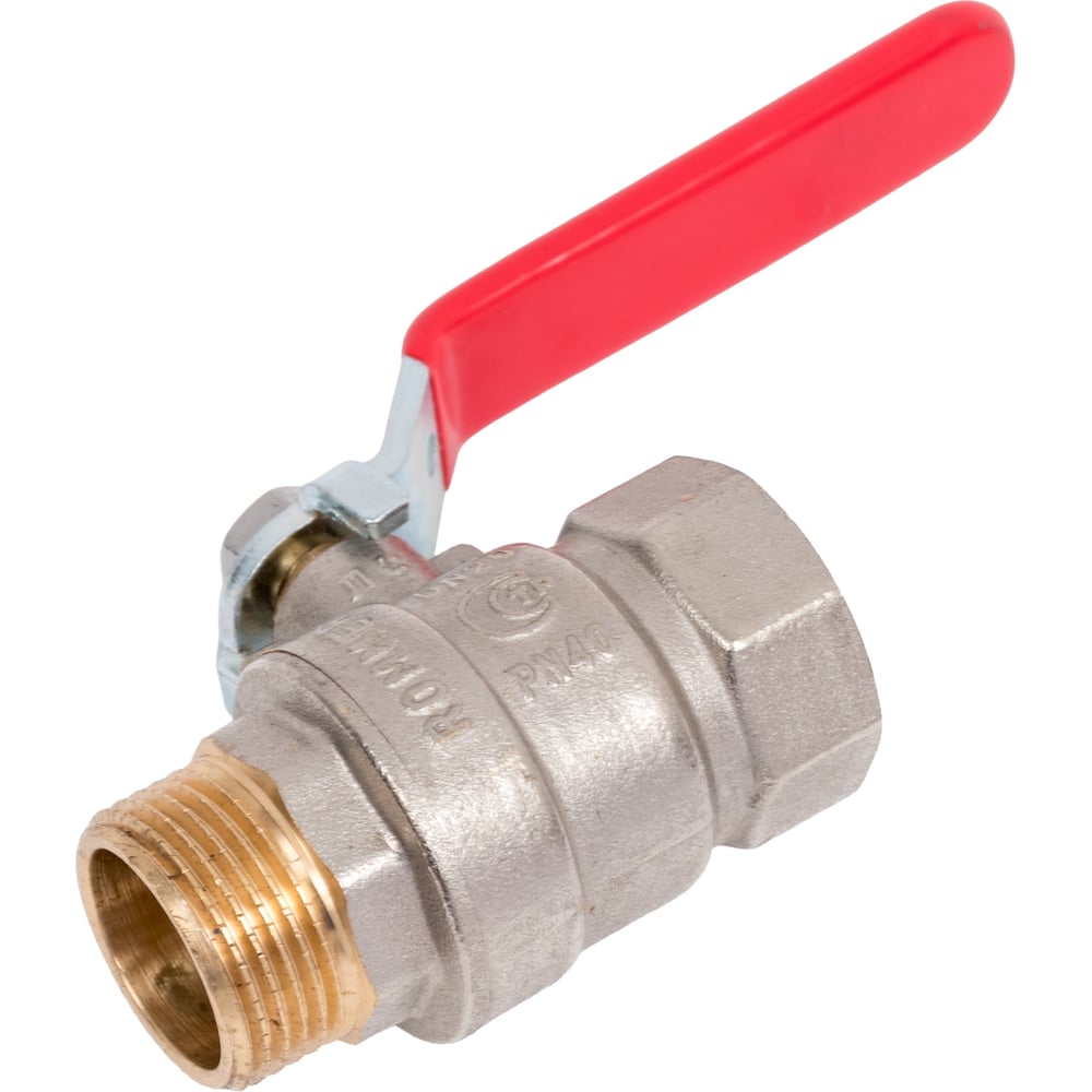 Изображение товара Кран шаровой ROMMER ВР/НР с ручкой рычаг 3/4 дюйма RBV-0002-2210320