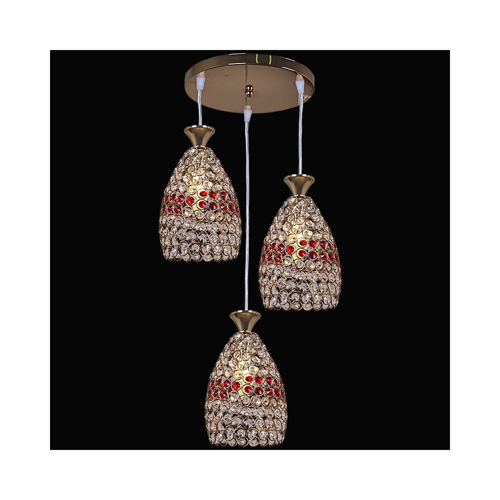 Изображение товара Подвесной светильник ReLuce 02396-0.4-03 GD золотой металл и хрусталь