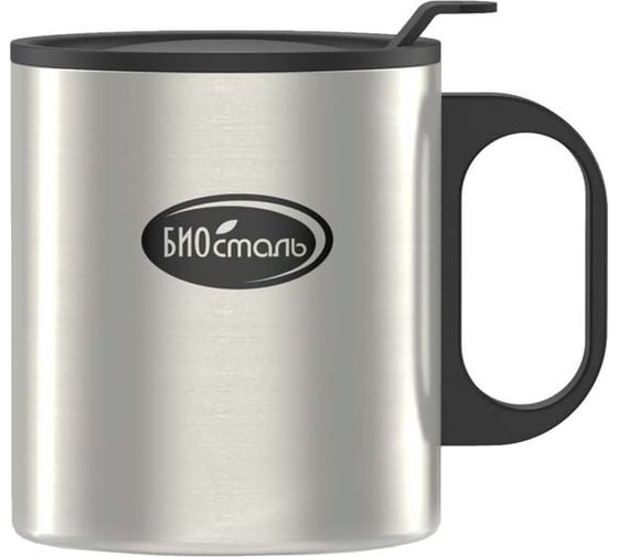 Изображение товара Кружка Biostal 0.45 л, c металлической ручкой и крышкой NM-450C