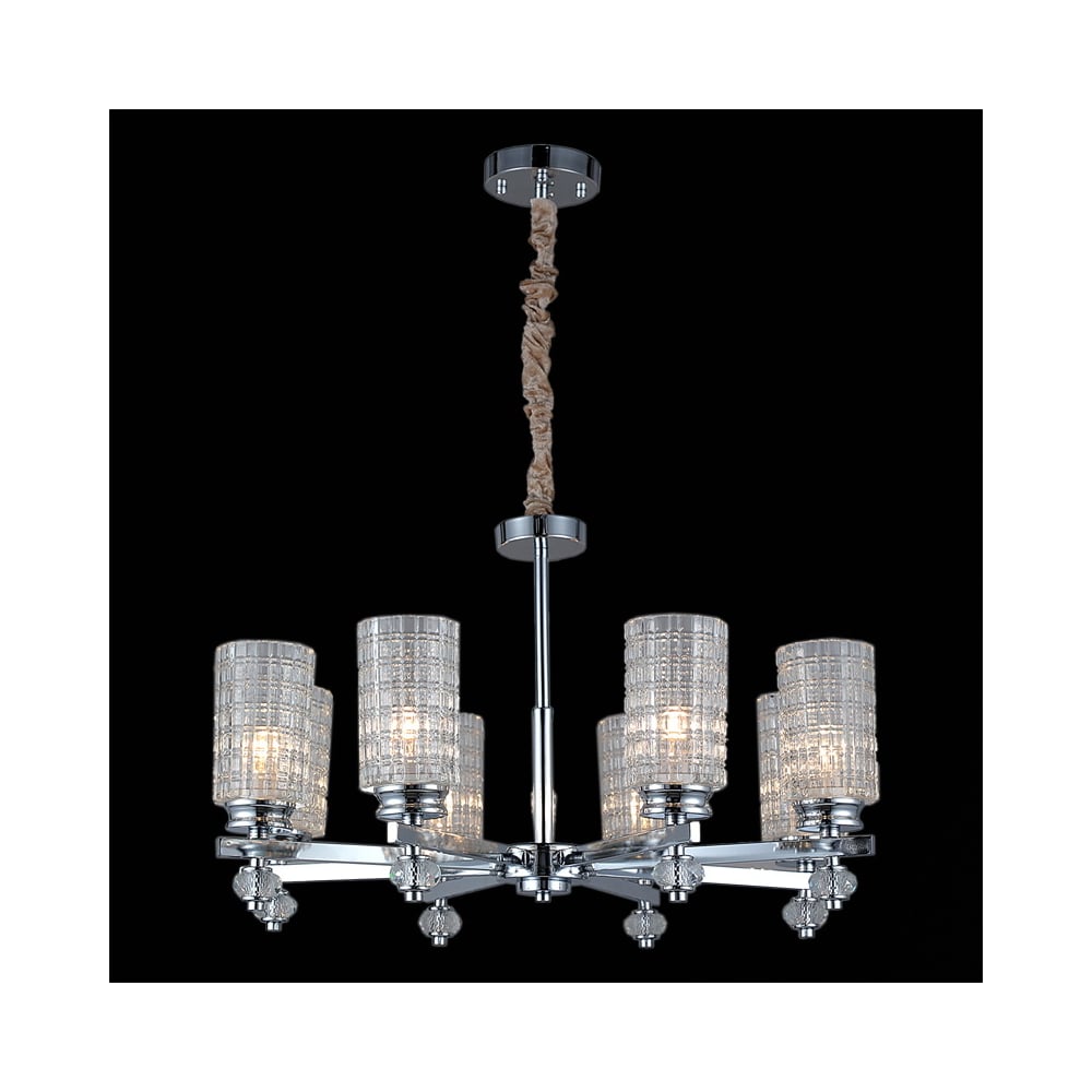 Изображение товара Подвесная люстра ILLUMICO IL8678-8P-20 CR современный дизайн 8 ламп