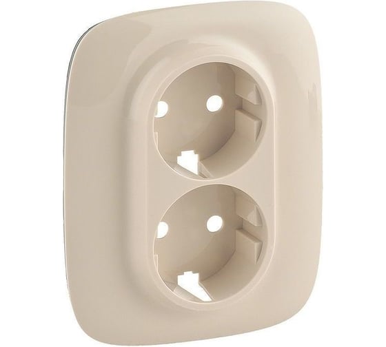 Изображение товара Лицевая панель для двойной силовой розетки Legrand Valena ALLURE 2x2К+З, слоновая кость 754956