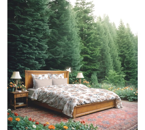 Изображение товара Комплект постельного белья Волшебная Ночь перкаль, Евро, ELEGANT AUTUMN с наволочками 70/70 925656