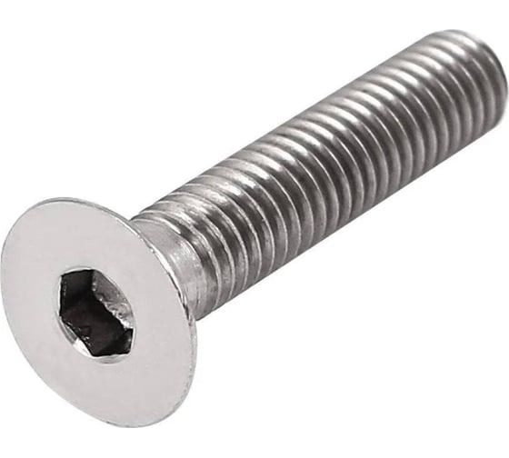 Изображение товара Винт с потайной головкой и внутренним шестигранником ВИРТУОЗ 5х10 мм DIN7991, нержавеющая сталь А2, 12 шт. 58830