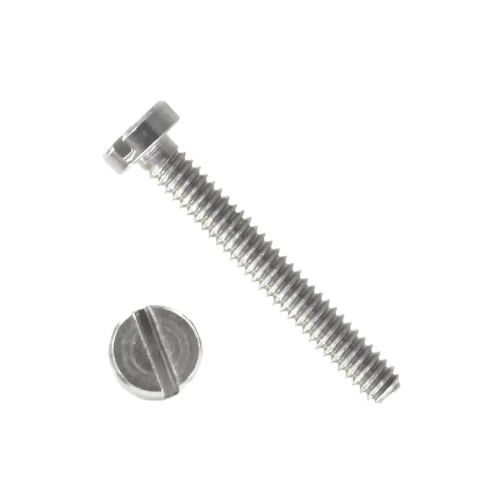 Изображение товара Винт с цилиндрической головой ВИРТУОЗ прямой шлиц 2х6 мм DIN 84, нержавеющая сталь А2, 20 шт. 58960