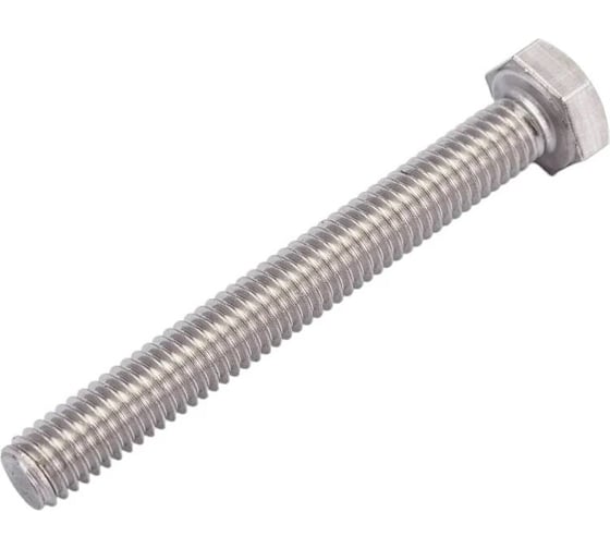 Изображение товара Болт с шестигранной головкой ВИРТУОЗ 4х50 мм DIN 933, нержавеющая сталь А2, 4 шт. 58663