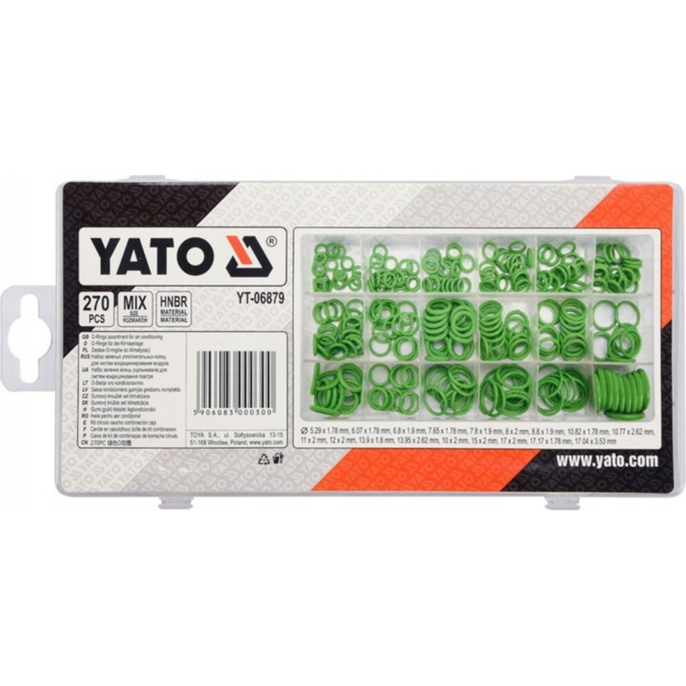 Набор резиновых прокладок для системы кондиционирования воздуха YATO набор резиновых прокладок ng 50 шт