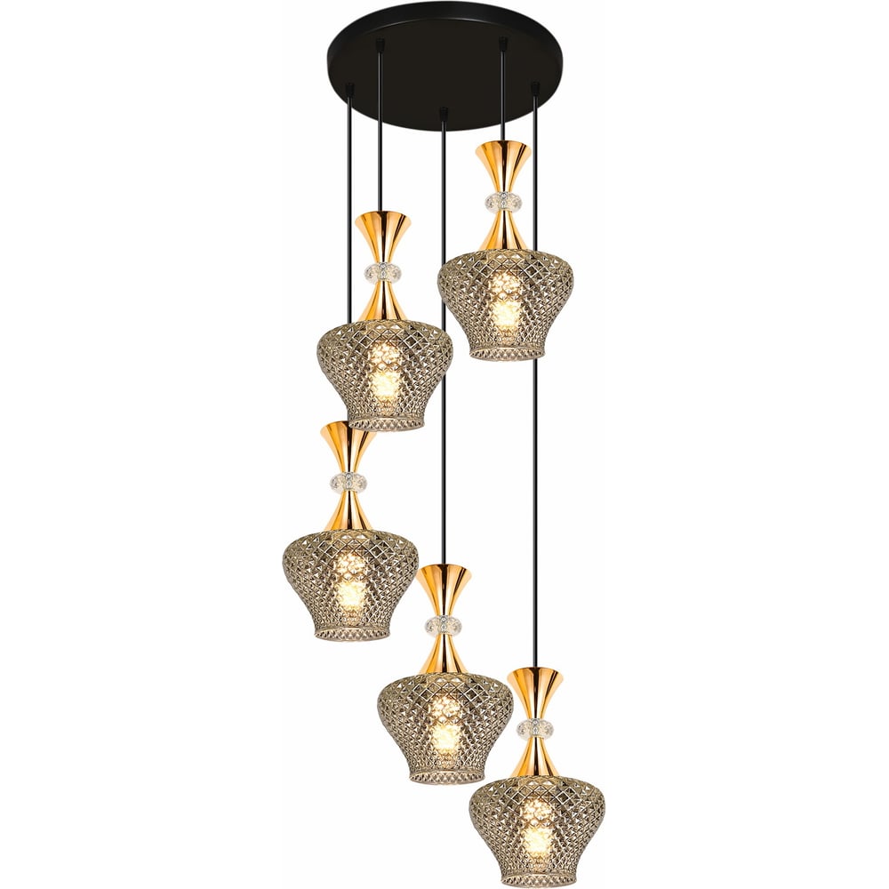 Изображение товара Подвесной светильник ReLuce 09004-0.9-05 SMOKE современный стиль 5 ламп