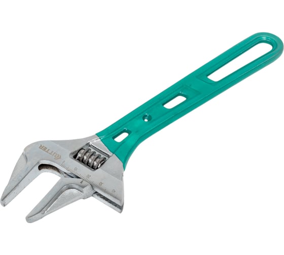 Изображение товара Разводной ключ RITTER Super Slim 250 мм / 10", тонкие губки, сталь CR-V, хромированные HT571250