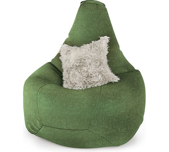 Изображение товара Кресло Шарм Груша рогожка зеленый 301201005