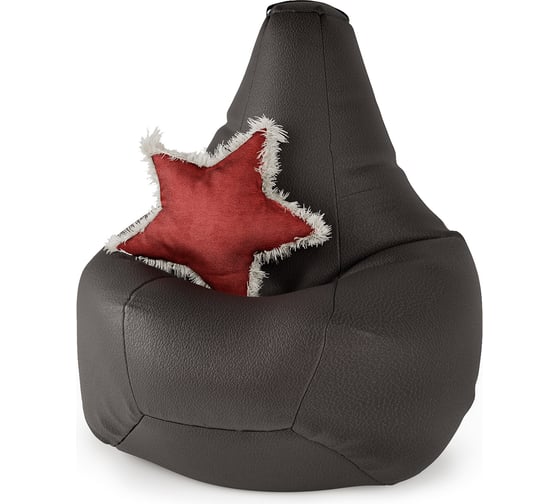 Изображение товара Кресло Шарм Груша экокожа коричневый 1910331