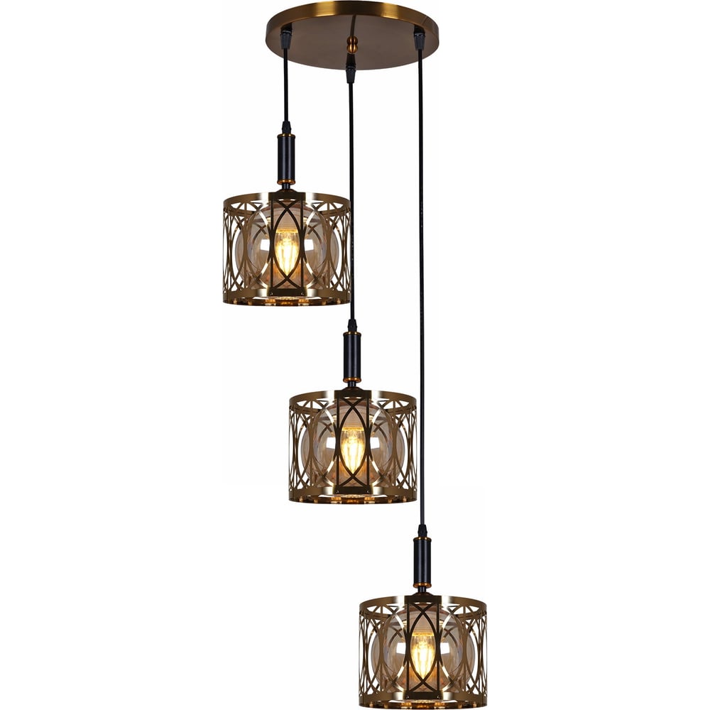 Изображение товара Подвесной светильник ReLuce 06018-0.9-03 BK (GAB) современный стиль дизайн 3 лампы 120 Вт