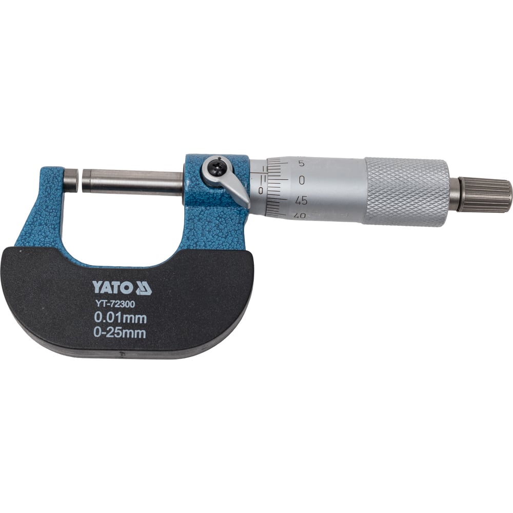 Изображение товара Микрометр YATO 0-25мм YT-72300 профессиональный измерительный инструмент