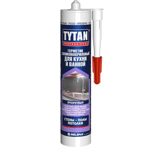 Изображение товара Герметик силиконакриловый для кухни и ванной TYTAN PROFESSIONAL белый, 280 мл 245341