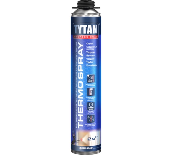 Изображение товара Теплоизоляция напыляемая TYTAN PROFESSIONAL THERMOSPRAY Профи 870 мл, полиуретан 272849