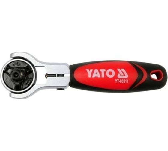 Изображение товара Трещотка YATO 1/4" 72Т 115мм, реверсивная резинопластиковая ручка YT-03311