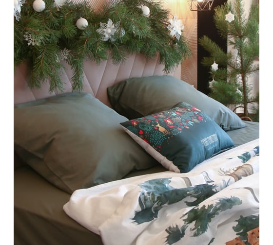 Изображение товара Комплект постельного белья Этель 2 спальный Winter village 175х215 см, 200х220 см, 70х70 см 2 шт, бязь 125 г/кв.м 7356780
