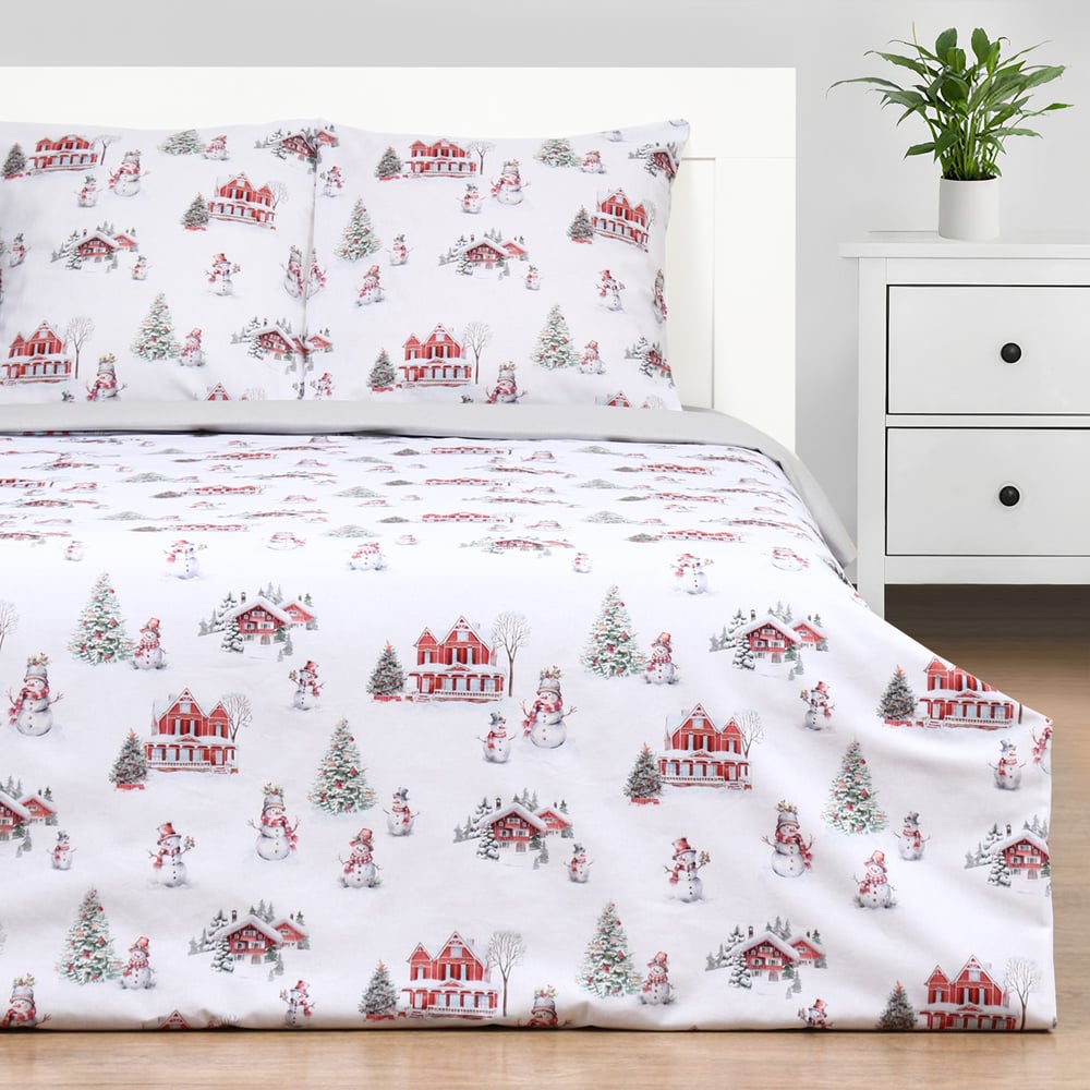 Изображение товара Комплект постельного белья Этель Funny Snowman 143х215 см, поплин