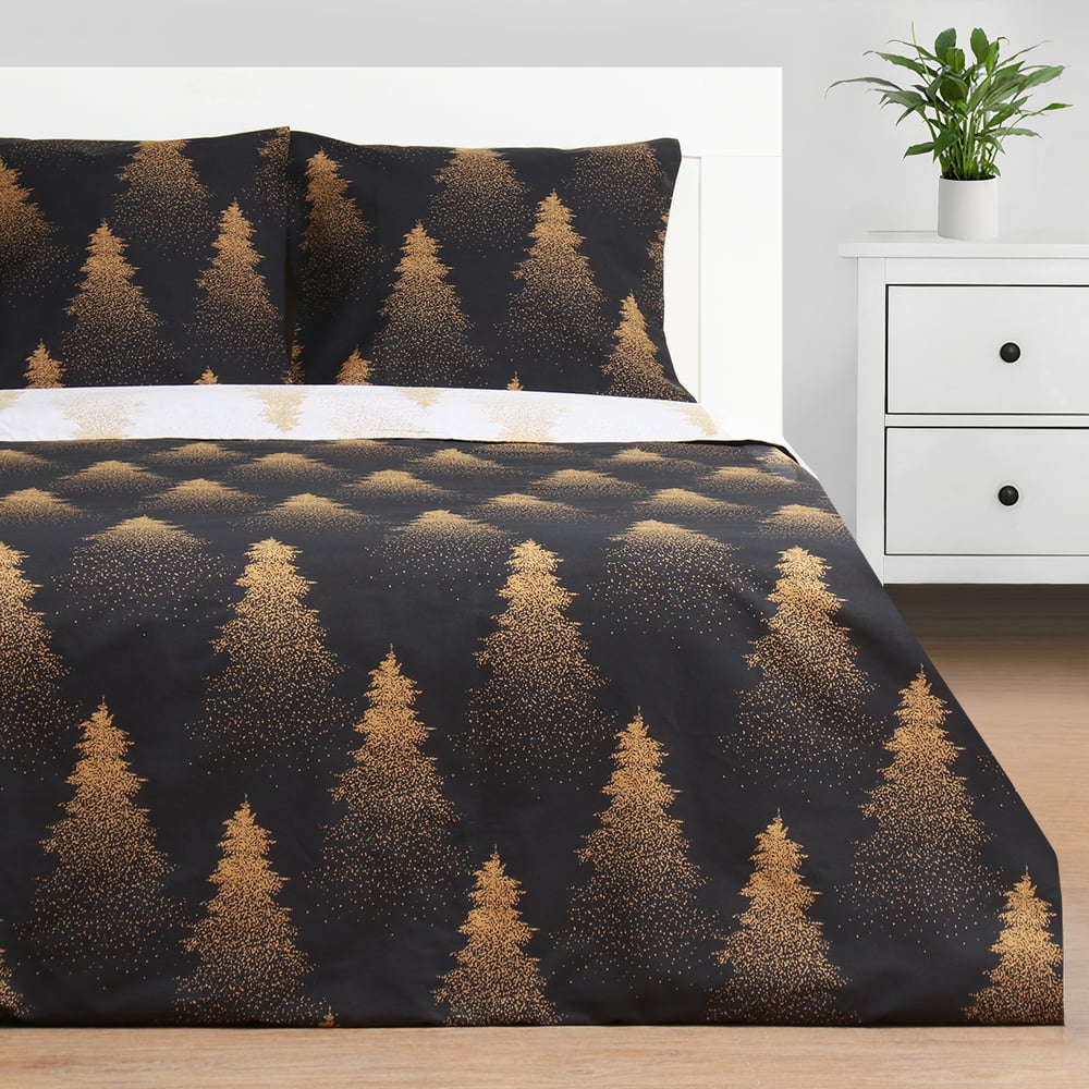 Изображение товара Комплект постельного белья Этель Евро Golden Christmas 200х240 см