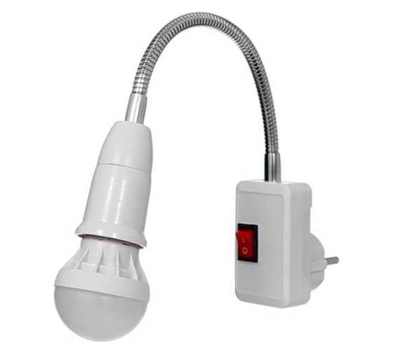 Изображение товара Бра в розетку BayerLux Синди 1x15Вт Е27 белый 4,2x35x31,5 см 4430193