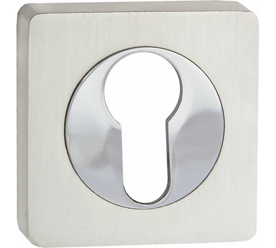 Изображение товара Накладка под сувальдный ключ PUERTO жемчужный/хром блестящий INOB AL 02 PW/CP