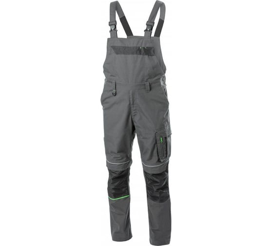 Изображение товара Полукомбинезон рабочий HOEGERT TECHNIK LEMBERG темно-серый S (48) HT5K801-1-S