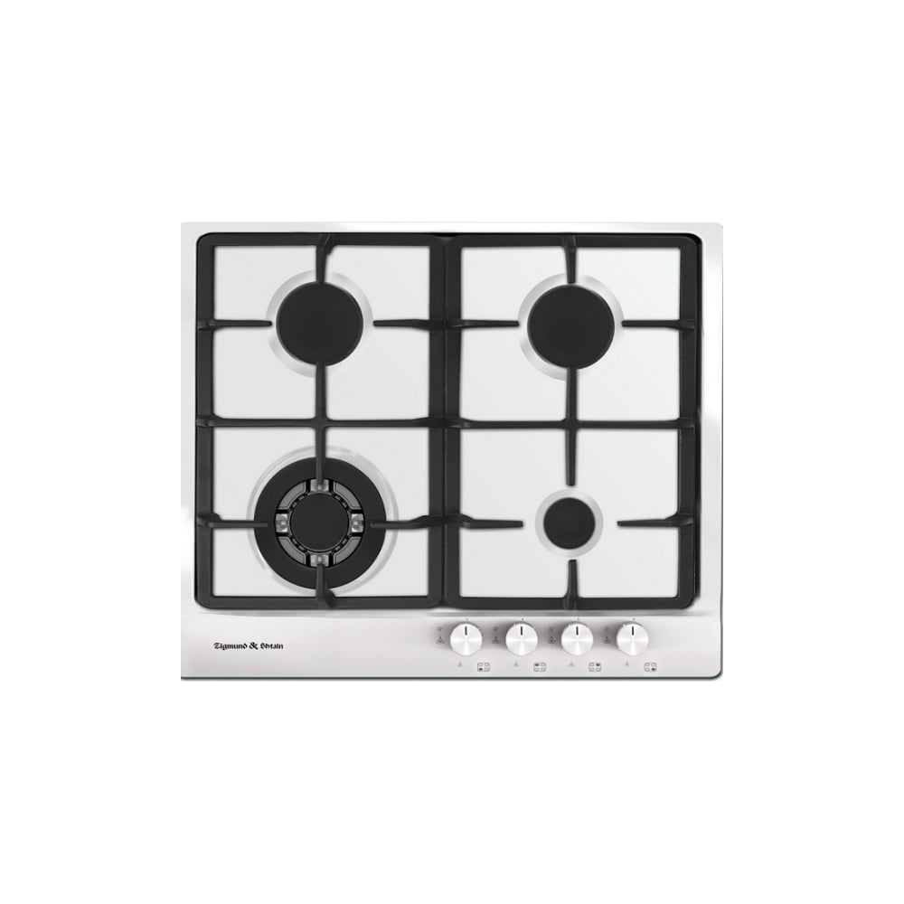 Изображение товара Газовая варочная панель Zigmund & Shtain GN 128.61 W с 4 конфорками и электроподжигом