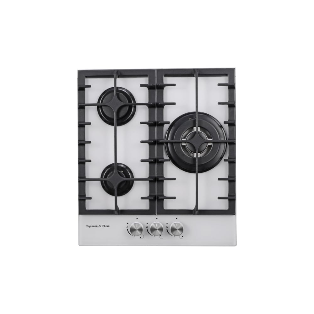 Изображение товара Газовая варочная панель Zigmund & Shtain на стекле M 23.4 W с 3 конфорками и электроподжигом