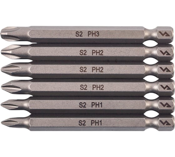 Изображение товара Набор бит PH, 70 мм, 6 шт VIRA 303246