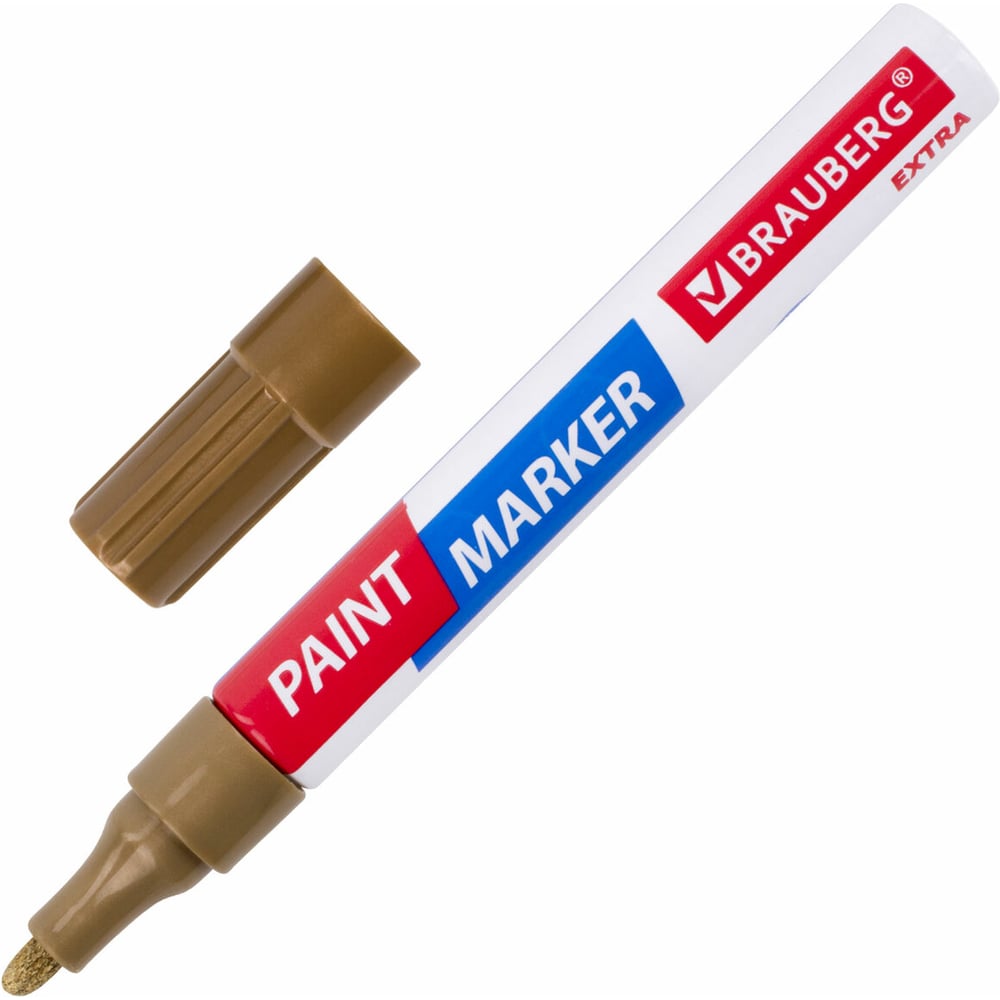 Изображение товара Лаковый маркер-краска BRAUBERG EXTRA paint.marker 4 мм золотой