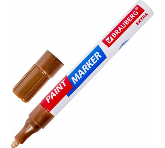 Изображение товара Лаковый маркер-краска BRAUBERG EXTRA paint marker 4 мм, медный, улучшенная нитро-основа, 151988