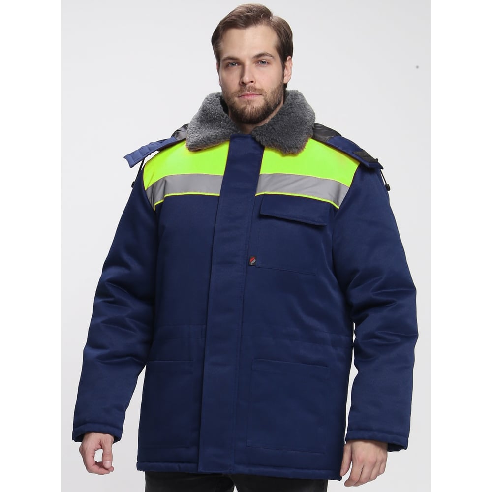 Изображение товара Куртка Факел Greta 64-66 Темно-синий/Лимонный с синтепоном