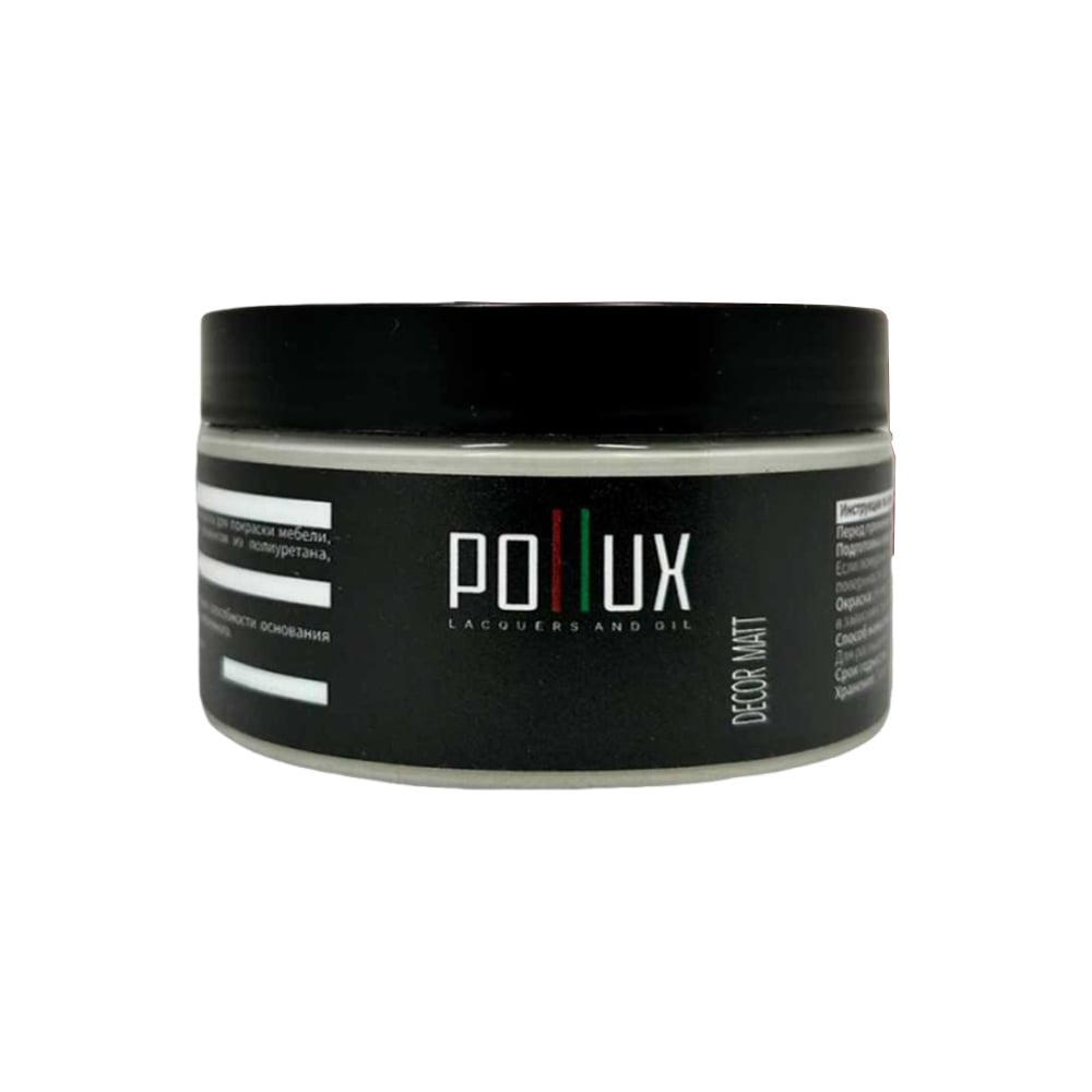 Изображение товара Краска акриловая Pollux матовая, быстросохнущая, Decor Matt для декора / мебели / радиаторов, объем 250 мл, цвет сигнальный белый (RAL 9003) PDM-9003-025L