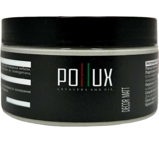 Изображение товара Краска акриловая Pollux матовая, быстросохнущая, Decor Matt для декора / мебели / радиаторов, объем 250 мл, цвет сигнальный белый (RAL 9003) PDM-9003-025L