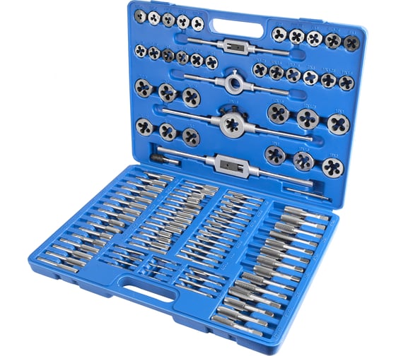 Изображение товара Набор метчиков и плашек AV Steel 110 предметов, шт AV-921172