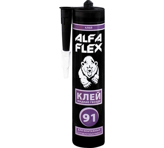 Изображение товара Клей ALFAFLEX жидкие гвозди, для монтажных и отделочных работ, бежевый, 280 мл 534264