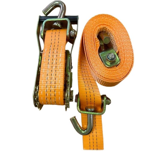 Изображение товара Ремень автовозный ТРАСТ 5 т, 3 м с поворотными крюками (оранжевый) 4687205467683