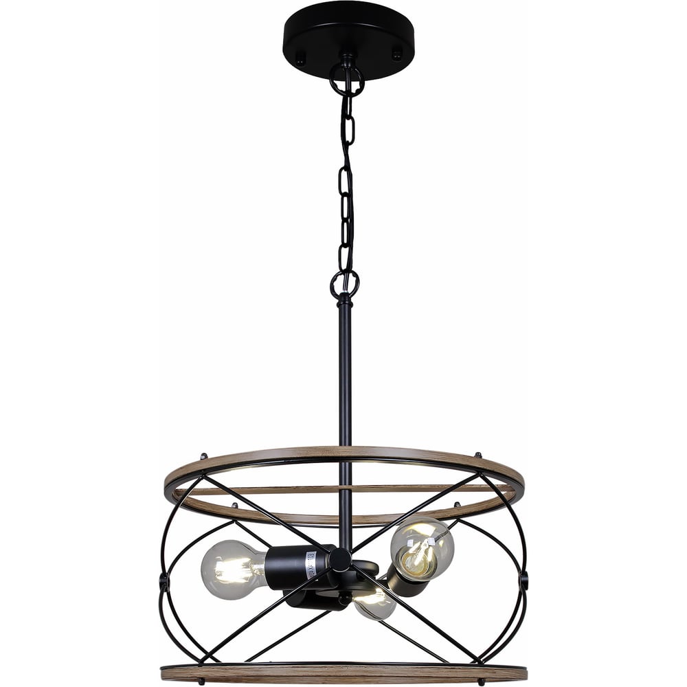 Изображение товара Подвесной светильник ILLUMICO IL1008-3P-05 BK WOOD современный дизайн