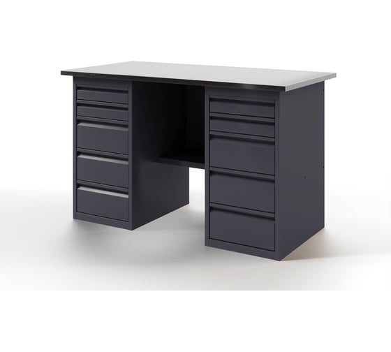 Изображение товара Верстак-стол с двумя тумбами с ящиками GREENBERG 1600мм VERSTAK_Y2_1600